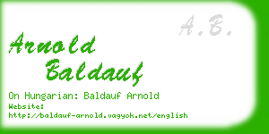 arnold baldauf business card